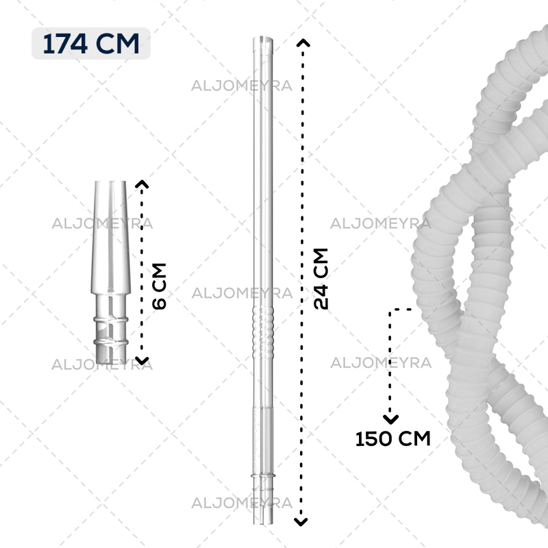 شلنگ قلیان یکبار مصرف شماره یک شفاف