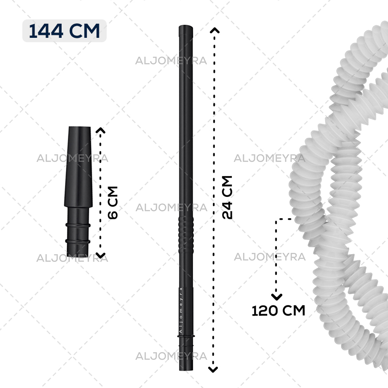 شلنگ قلیان جمع‌ شو یکبار مصرف اکونومی مشکی